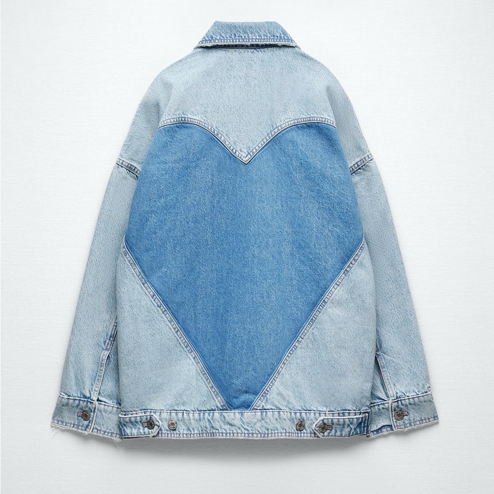 Heart Design Denim Jacket
